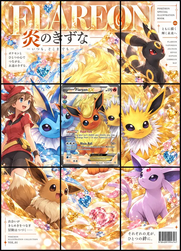 Flareon EX RC28-RC32 Cast Cover binder art