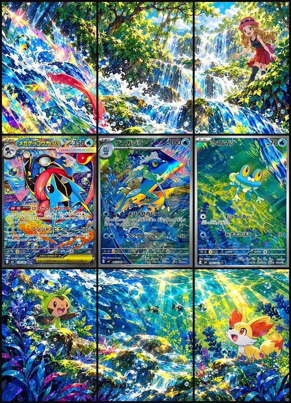 Greninja Frogadier Froakie M4 binder art