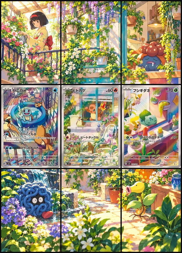 Kanto Starter Trio Erika Cast SVG 050/052 binder art