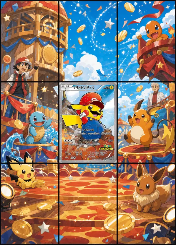 Mario Pikachu V2 PROMO XY-P 294 binder art