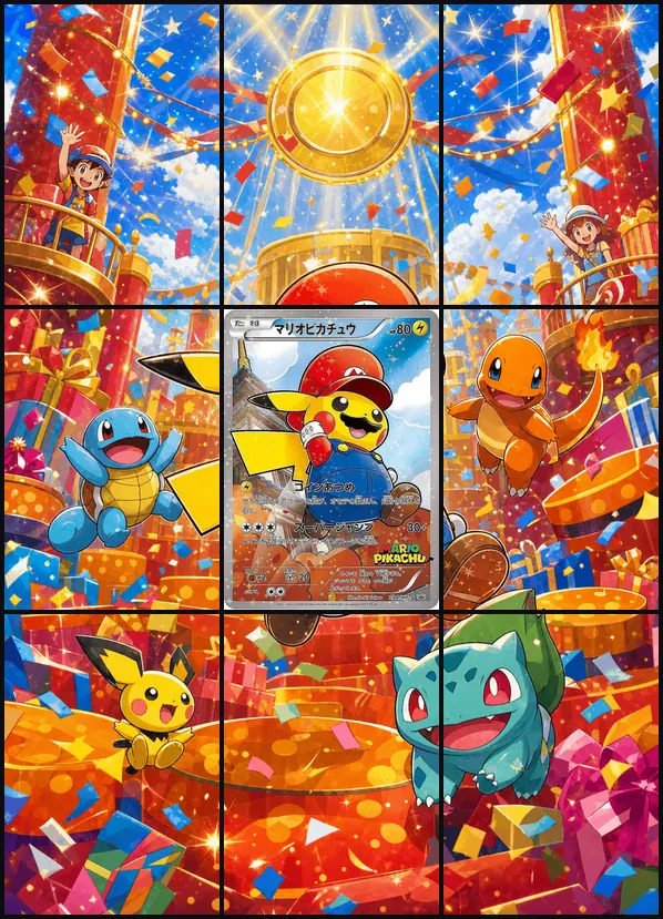 Mario Pikachu XYP ART Reference set binder art