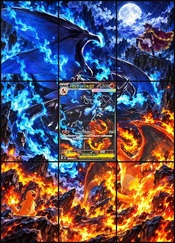Mega Charizard X ex SAR M2 110/080 binder art
