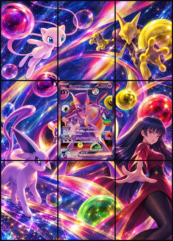Mewtwo ex Text Free FUR M6a 134/103 binder art