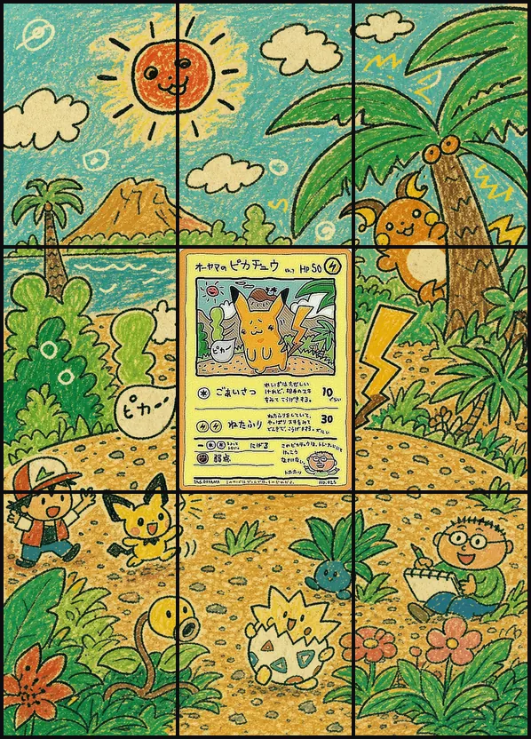 Ooyamas Pikachu PROMO Reference set binder art