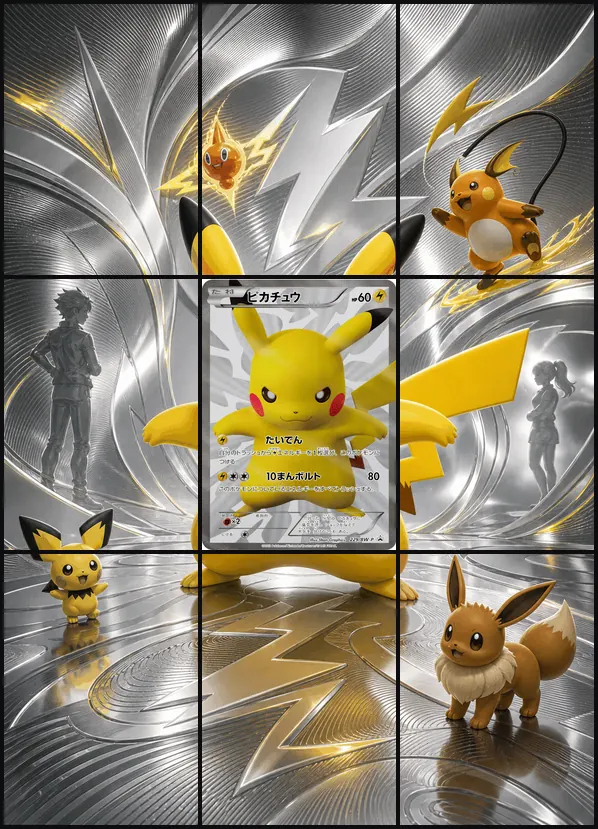Pikachu BWP ART Reference set binder art