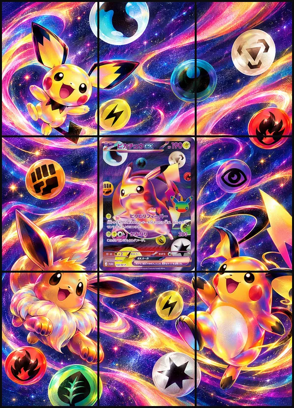 Pikachu ex PROMO 132-M-P binder art