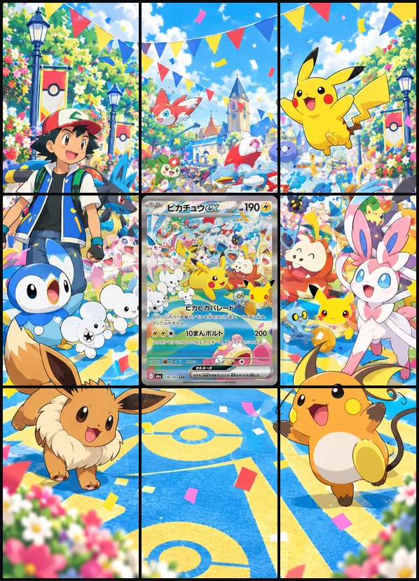 Pikachu ex Plain SAR M6a 126/103 binder art