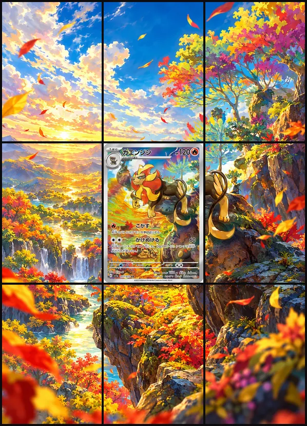 Pyroar AR SV1a 077/073 binder art