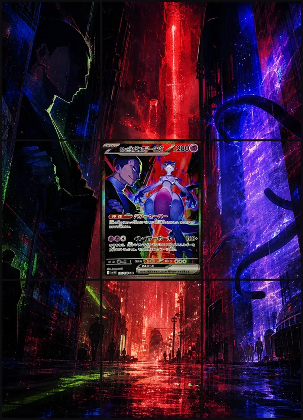 Rockets Mewtwo ex SAR sv10 125/098 binder art
