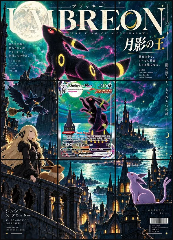 Umbreon Cast Cover VMAX SWSH7 215/203 binder art